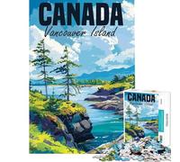 Puzzle da 1000 pezzi per ragazzi Isola di Vancouver Canada Puzzle per famiglie decorazione per la casa interazione genitore-figlio (dimensioni 38x26cm)