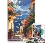 Puzzle da 1000 pezzi per ragazzi, isola greca di Creta, decorazione da parete, passatempo ideale per le vacanze in casa, per rafforzare l'amore tra le coppie 38x26cm