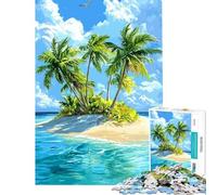 Puzzle da 1000 pezzi per ragazzi isola tropicale paradisiaca divertimento a casa decorazioni artistiche per la casa giochi per famiglie adatto a persone dai 14 anni in su (38x52cm)