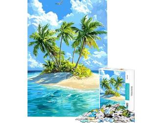 Puzzle da 1000 pezzi per ragazzi isola tropicale paradisiaca divertimento a casa gioco di assemblaggio impossibile per ragazzi dai 14 anni in su (50x75cm)