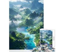 Puzzle da 1000 pezzi per ragazzi isola tropicale paradisiaca gioco per famiglie migliora la memoria decorazione per la casa giocattolo per rafforzare l'amore tra le coppie (38x26cm)