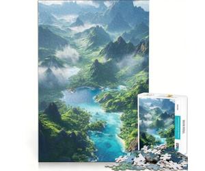 Puzzle da 1000 pezzi per ragazzi isola tropicale paradisiaca gioco rilassante divertente e umoristico sfida unica 50x75cm