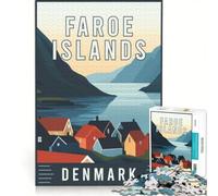 Puzzle da 1000 pezzi per ragazzi, Isole Faroe in Danimarca, giochi per famiglie, antistress, regalo per amici e parenti 50x75cm