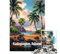 Puzzle da 1000 pezzi per ragazzi Isole Galapagos Ecuador poster di viaggio giocattoli giochi educativi gioco pratico regalo di compleanno regalo di Babbo Natale segreto (dimensioni 38x26cm)