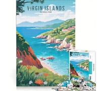 Puzzle da 1000 pezzi per ragazzi Isole Vergini Parco Nazionale giochi per famiglie divertenti e spiritosi adatti anche come decorazione da scrivania 50x75cm