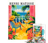 Puzzle da 1000 pezzi per ragazzi ispirato a Henri Matisse con scena di balcone Aiuta ad allenare la mente decorazione artistica per la casa gioco pratico per ragazzi dai 14 anni in su 50x75cm