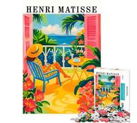 Puzzle da 1000 pezzi per ragazzi ispirato a una scena di balcone di Henri Matisse ideale per compleanni e Natale Un gioco divertente e umoristico adatto a partire dai 14 anni 38x26cm