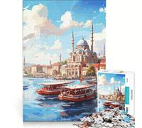 Puzzle da 1000 pezzi per ragazzi, ISTANBUL, pittura ad olio, gioco educativo, regalo di compleanno, ideale come regalo per tutta la famiglia 38x52cm