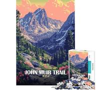 Puzzle da 1000 pezzi per ragazzi John Muir Trail USA paesaggio poster giochi educativi giocattoli didattici regalo di compleanno decorazione per la casa (dimensioni 38x26cm)
