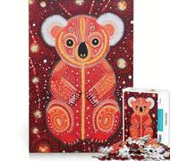Puzzle da 1000 pezzi per ragazzi koala pittura a punti in stile aborigeno giocattolo fai da te impegnativo da completare regalo di compleanno regalo di viaggio 38x26cm
