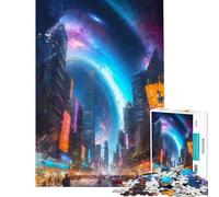 Puzzle da 1000 pezzi per ragazzi: La città del futuro Puzzle per adulti: giochi rilassanti sfida impegnativa compleanno e Natale (dimensioni 50x75cm)