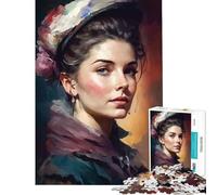 Puzzle da 1000 pezzi per ragazzi "La donna pittrice" giocattolo educativo giochi didattici decorazione murale regalo di compleanno (dimensioni 38x52cm)