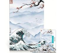 Puzzle da 1000 pezzi per ragazzi, "La grande onda di Kanagawa", giochi educativi, assemblaggio di modelli, collezione d'artista, belle arti 50x75cm