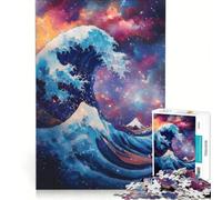 Puzzle da 1000 pezzi per ragazzi La Grande Onda di Kanagawa giochi rilassanti gara di velocità manuale ideale per compleanni e Natale 38x26cm