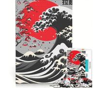 Puzzle da 1000 pezzi per ragazzi, "La grande onda di Kanagawa", gioco educativo, per divertimento in famiglia, regalo per amici e parenti 50x75cm