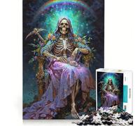 Puzzle da 1000 pezzi per ragazzi "La Santa Morte" Santa Muerte gioco educativo allena la mente e le mani collezione d'artista belle arti 38x26cm