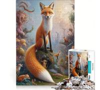 Puzzle da 1000 pezzi per ragazzi "La storia di una volpe fantastica" gioco per famiglie divertente e umoristico adatto anche come decorazione da scrivania 50x75cm