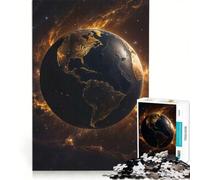 Puzzle da 1000 pezzi per ragazzi: La Terra, il Pianeta d'Oro, gioco interattivo, di analisi e logica, ideale come decorazione da scrivania 50x75cm