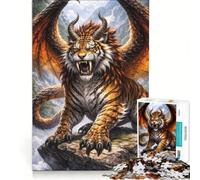 Puzzle da 1000 pezzi per ragazzi: La tigre dalle ali solari giochi divertenti attività divertenti da fare a casa gioco dal design accattivante 38x26cm