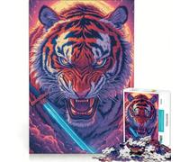 Puzzle da 1000 pezzi per ragazzi: La Tigre e la Spada giochi divertenti attività divertenti da fare a casa gioco dal design accattivante 38x52cm