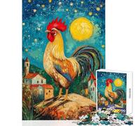 Puzzle da 1000 pezzi per ragazzi La veglia del gallo stellato - Gioco rompicapo per migliorare la memoria decorazione da parete compleanni e occasioni speciali (38x52cm)