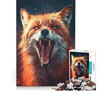 Puzzle da 1000 pezzi per ragazzi: la volpe mostra di cosa è capace, gioco interattivo, migliora la memoria, compleanno e Natale 38x52cm