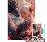 Puzzle da 1000 pezzi per ragazzi L'abbraccio del drago gioco educativo per famiglie con Babbo Natale ideale per migliorare la memoria 50x75cm