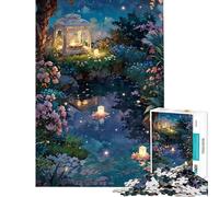 Puzzle da 1000 pezzi per ragazzi laghetto dentro un giardino di candele gioco interattivo giocattolo avvincente per coltivare la pazienza regalo di compleanno decorazione per la casa (38x26cm)