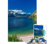 Puzzle da 1000 pezzi per ragazzi Lago di Garda Malcesine Puzzle per adulti Giochi per famiglie Migliora la memoria compleanni e occasioni speciali (Dimensioni 38x26cm)