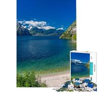 Puzzle da 1000 pezzi per ragazzi Lago di Garda Malcesine Puzzle per ragazzi Giochi rilassanti Corsa di velocità manuale per compleanno Natale (Dimensioni 38x52cm)