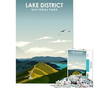 Puzzle da 1000 pezzi per ragazzi Lake District National Park gioco interattivo educativo regalo di Babbo Natale segreto ideale per passare il tempo durante le vacanze (dimensioni 38x26cm)