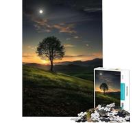 Puzzle da 1000 pezzi per ragazzi "L'alba sulla valle" gioco educativo e rompicapo ideale come regalo di Babbo Natale segreto (dimensioni 38x52cm)