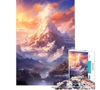 Puzzle da 1000 pezzi per ragazzi "L'alba sulla vetta" gioco educativo giocattolo stimolante regalo per compleanni apprendimento educativo (dimensioni 75x50cm)