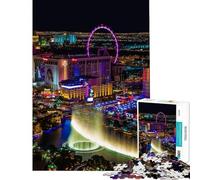 Puzzle da 1000 pezzi per ragazzi Las Vegas Nevada giocattolo educativo gioco di assemblaggio ottimo regalo per gli amanti del gioco (dimensioni 38x52cm)