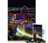 Puzzle da 1000 pezzi per ragazzi,Las Vegas,Nevada,taglio preciso,divertente gioco di logica,gioco tranquillo,decorazione natalizia,regalo (38x52cm)