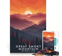 Puzzle da 1000 pezzi per ragazzi "Le Great Smoky Mountains" con intagli precisi, ideale per allenare la concentrazione, per momenti di relax e come regalo di Natale (38x26cm)