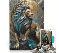 Puzzle da 1000 pezzi per ragazzi leone arte Kintsugi giochi educativi attività divertenti da fare a casa collezione d'artista belle arti 50x75cm