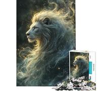 Puzzle da 1000 pezzi per ragazzi Leone celeste in nebulosa stellata difficile e stimolante decorazione per la casa giocattolo antistress adatto a partire dai 14 anni (50x75cm)