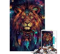 Puzzle da 1000 pezzi per ragazzi Leone del Cosmo Gioco educativo giocattoli educativi regali per il Secret Santa attività per la famiglia (dimensioni 38x26cm)