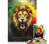 Puzzle da 1000 pezzi per ragazzi Leone di Giuda gioco educativo attività divertenti da fare in casa per rafforzare l'amore tra le coppie 38x52cm