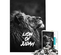 Puzzle da 1000 pezzi per ragazzi Leone di Giuda puzzle per ragazzi giochi per famiglie stimola la memoria gioco impegnativo regalo (Dimensioni 38x26cm)