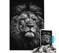 Puzzle da 1000 pezzi per ragazzi Leone il Grande Re della Giungla gioco interattivo educativo regalo di Babbo Natale segreto ideale per passare il tempo durante le vacanze (dimensioni 75x50cm)