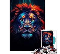 Puzzle da 1000 pezzi per ragazzi: Leone misterioso difficile e stimolante un'opera d'arte un gioco divertente adatto a persone dai 14 anni in su (38x52cm)