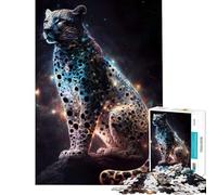 Puzzle da 1000 pezzi per ragazzi leopardo astrale sfida impegnativa da completare giocattolo fai-da-te per ragazzi dai 14 anni in su 50x75cm
