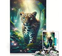 Puzzle da 1000 pezzi per ragazzi, leopardo incantato, miraggio, gioco divertente, stimolante da completare, ideale come regalo per tutta la famiglia 50x75cm