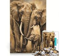 Puzzle da 1000 pezzi per ragazzi "L'eredità dell'elefante" gioco rilassante gara di velocità manuale ideale per compleanno e Natale 38x26cm