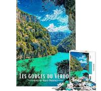 Puzzle da 1000 pezzi per ragazzi Les Gorges Du Verdon Francia Gioco interattivo Giocattolo avvincente per coltivare la pazienza Regalo di compleanno Un'opera d'arte (dimensioni 75x50cm)