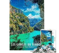 Puzzle da 1000 pezzi per ragazzi Les Gorges Du Verdon Francia Sfida di intelligenza Giocattolo avvincente Giochi per famiglie Un'opera d'arte Idee regalo (dimensioni 38x52cm)