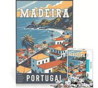 Puzzle da 1000 pezzi per ragazzi: L'incantevole bellezza di Madeira, gioco educativo, attività divertenti da fare in casa, per rafforzare l'amore tra le coppie 50x75cm