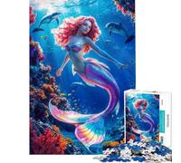 Puzzle da 1000 pezzi per ragazzi "L'incanto della sirena" gioco per ragazzi gioco per famiglie taglio di precisione regalo antistress (dimensioni 38x26cm)